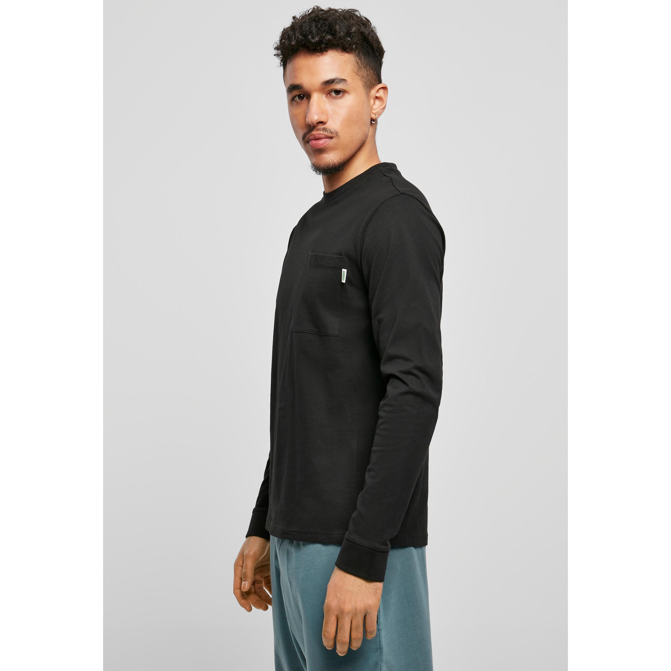 URBAN CLASSICS Organic Basic Pocket T-Shirt Maniche Lunghe  