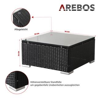 Arebos Polyrattan Mobili da giardino Set per esterni Set di mobili per patio  