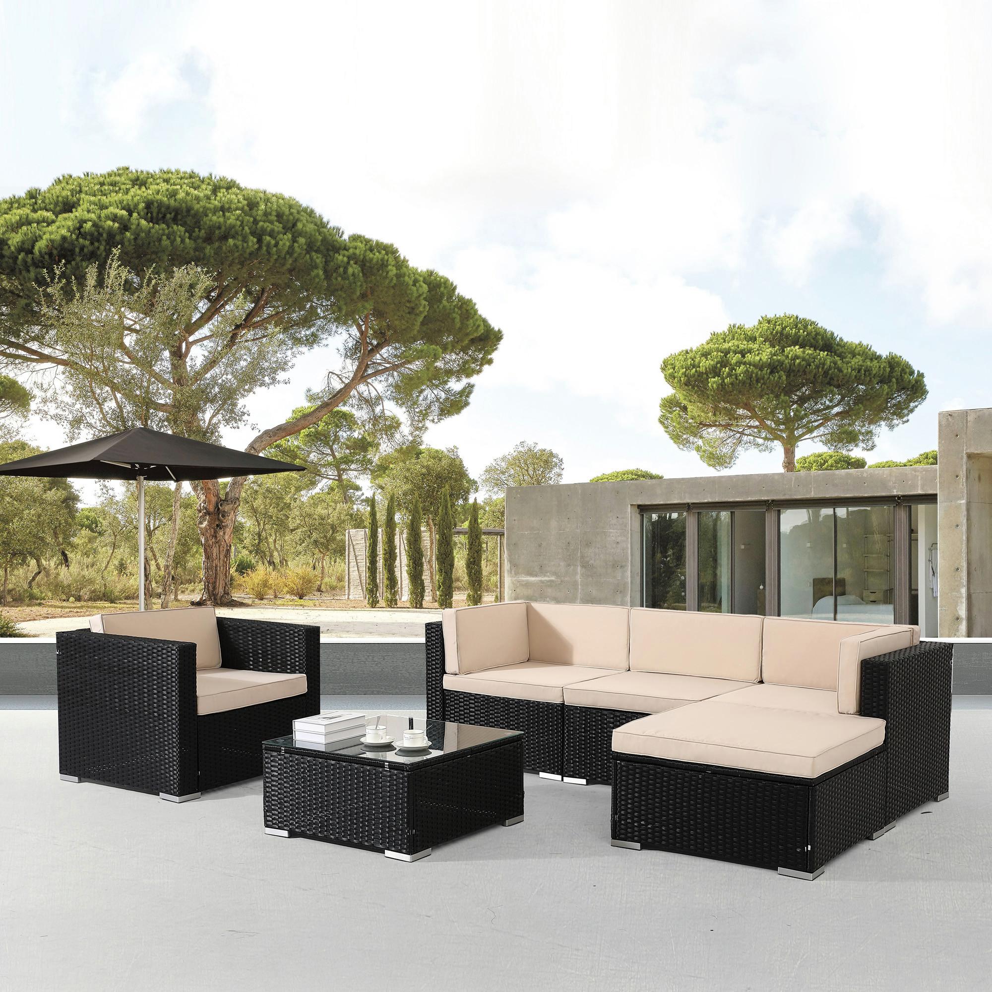 Arebos Polyrattan Gartenmöbel Gartenset Lounge Garnitur Set Sitzgruppe  