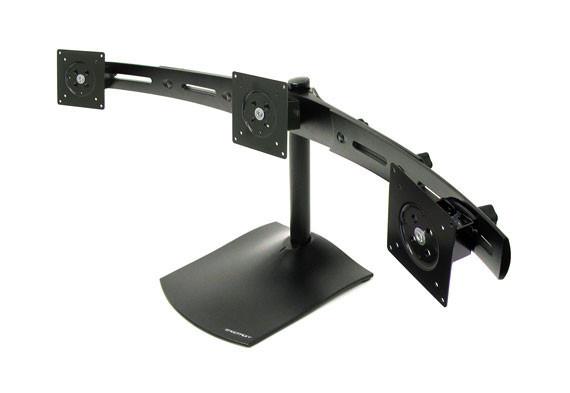 Ergotron  DS Series DS100 Triple Monitor Desk Stand 53,3 cm (21") Schwarz Tisch/Bank 