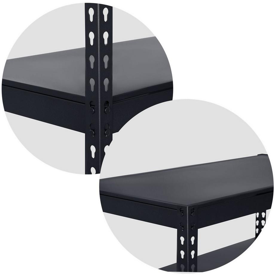 B2X Scaffale da magazzino in metallo 183 x 90 x 45 cm Humberg HR-700 nero  