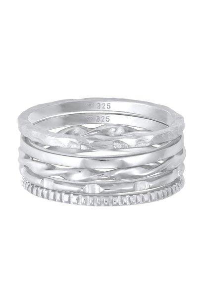 Elli  Ring Stapelringe Stacking 5Er Set 