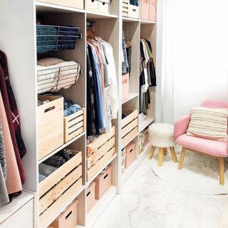 Calicosy Cassa modulare in pino Massiccio impilabile - L38,4 x H28 cm  