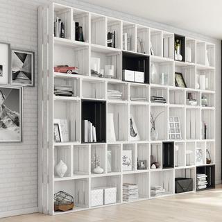 Calicosy Cassa modulare in pino Massiccio impilabile - L38,4 x H28 cm  