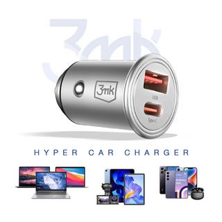 3mk Protection  Chargeur Voiture 45W USB C + USB , 3mk 