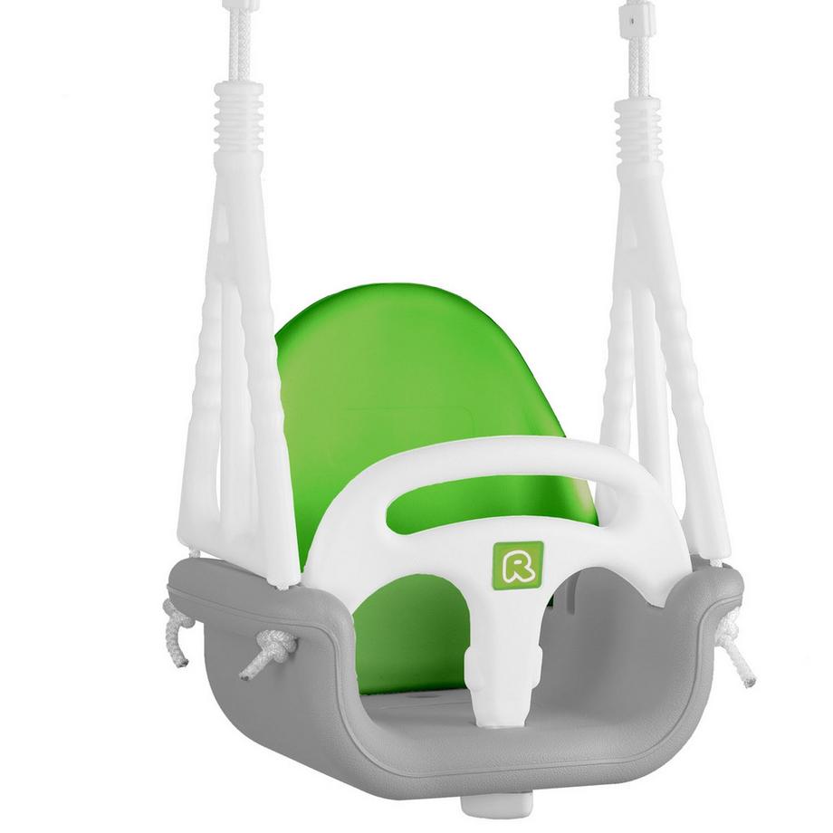 B2X  Ricokids Elephant Balançoire seau 3en1, gris et vert 