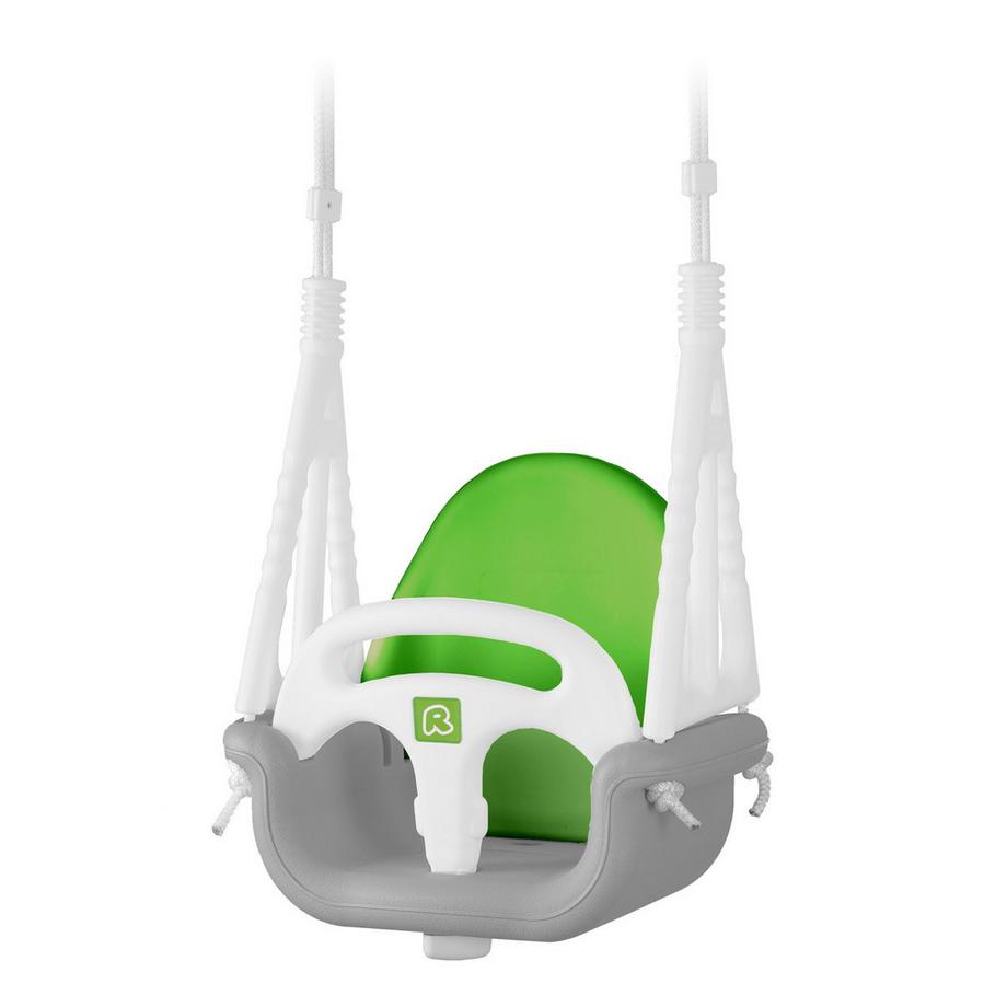 B2X  Ricokids Elephant Balançoire seau 3en1, gris et vert 