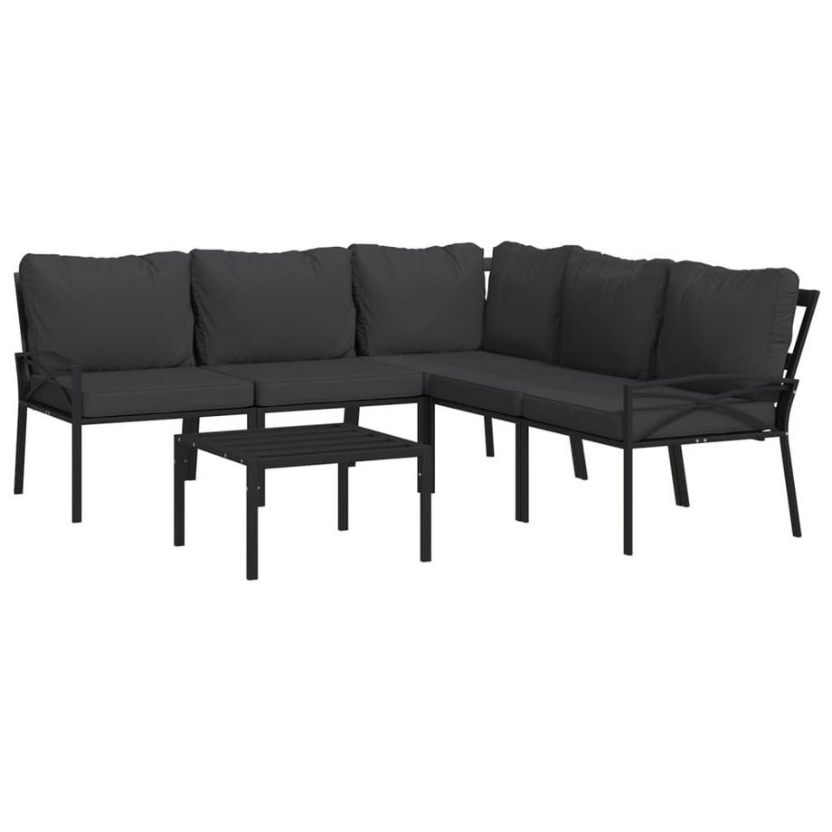 VidaXL set mobili da giardino Acciaio  