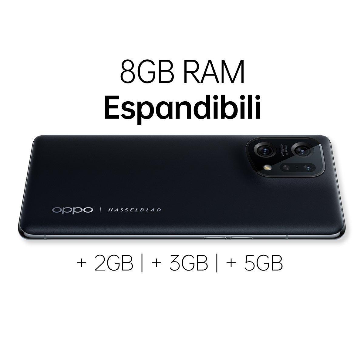 OPPO  OPPO Find X5 16,6 cm (6.55 Zoll) Dual-SIM Android 12 5G USB Typ-C 8 GB 256 GB 4800 mAh Schwarz 