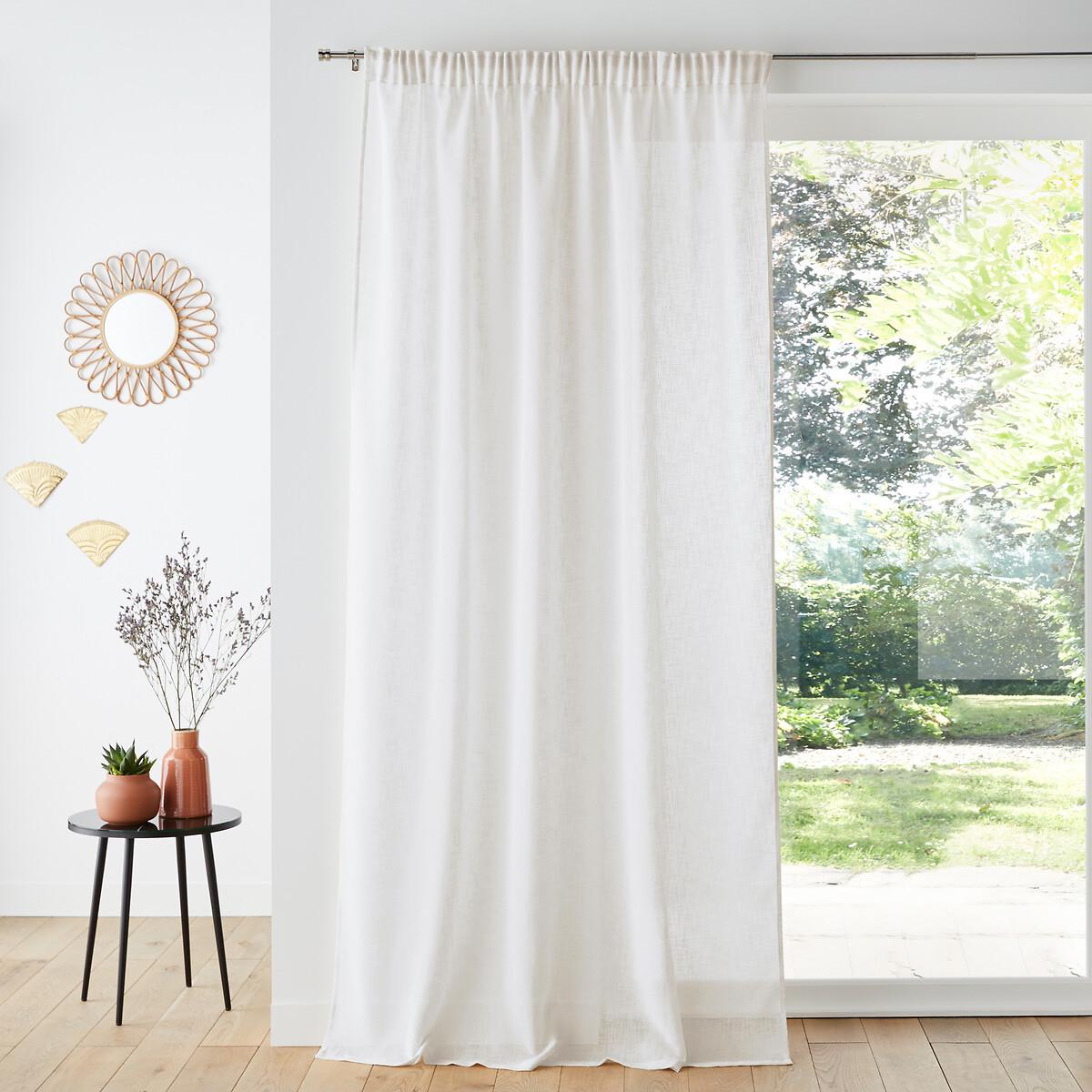 Image of Vorhang Nyong Mit Faltenband Unisex Weiss 140x180 cm