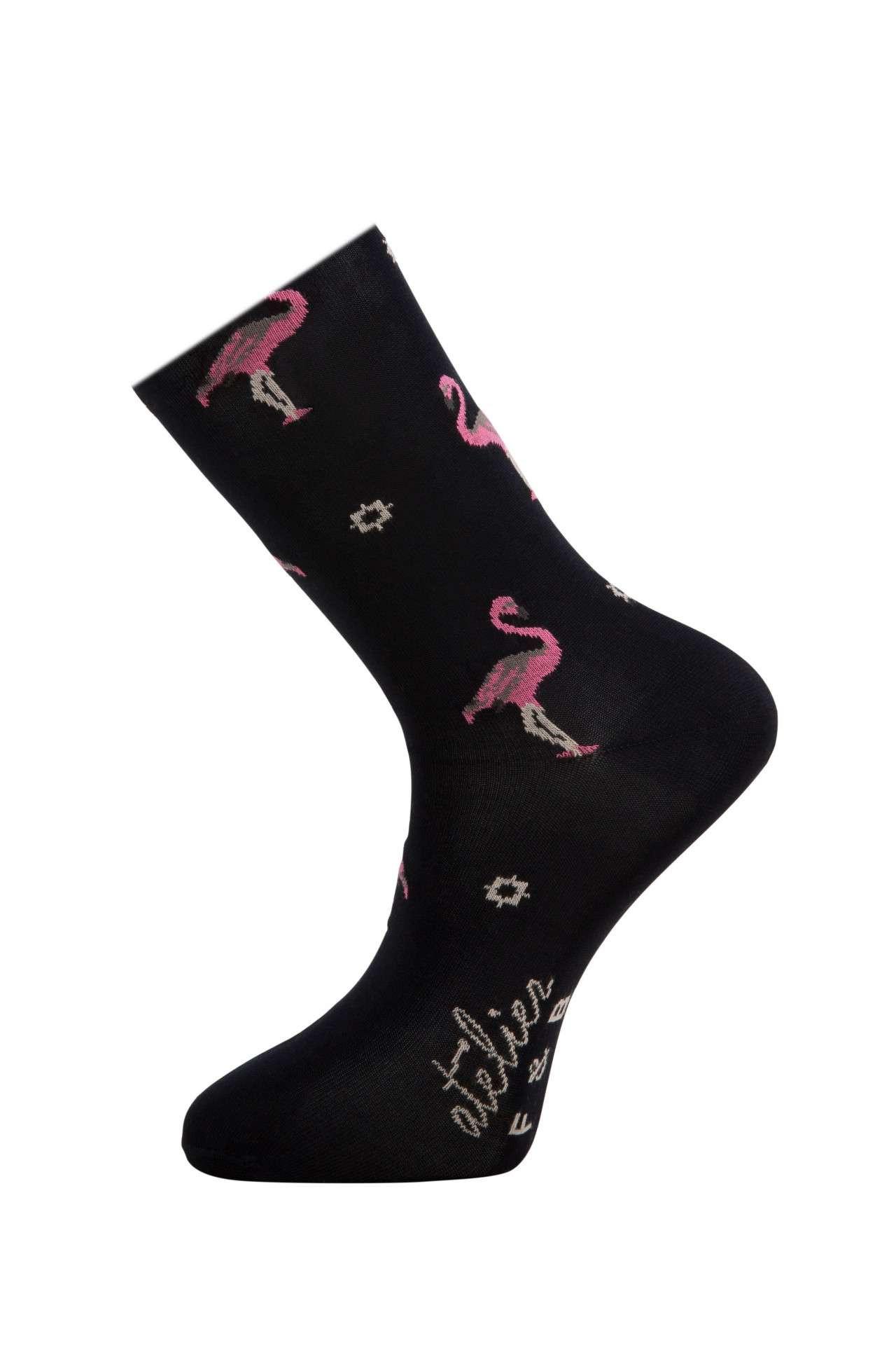 Image of Flamingo-socken Herren Dunkelblau ONE SIZE