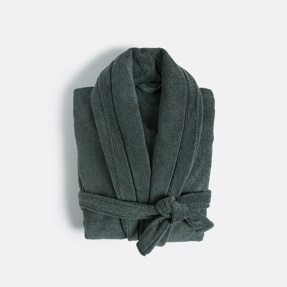 Peignoir adulte châle en coton peigné 400 g/m2