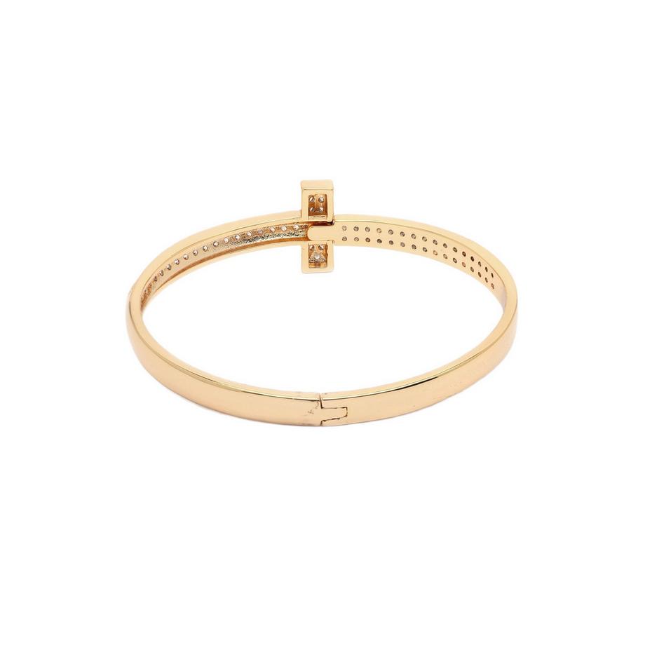 AVANT-GARDE PARIS  Bracelet T-Bar rayonnance dorée 