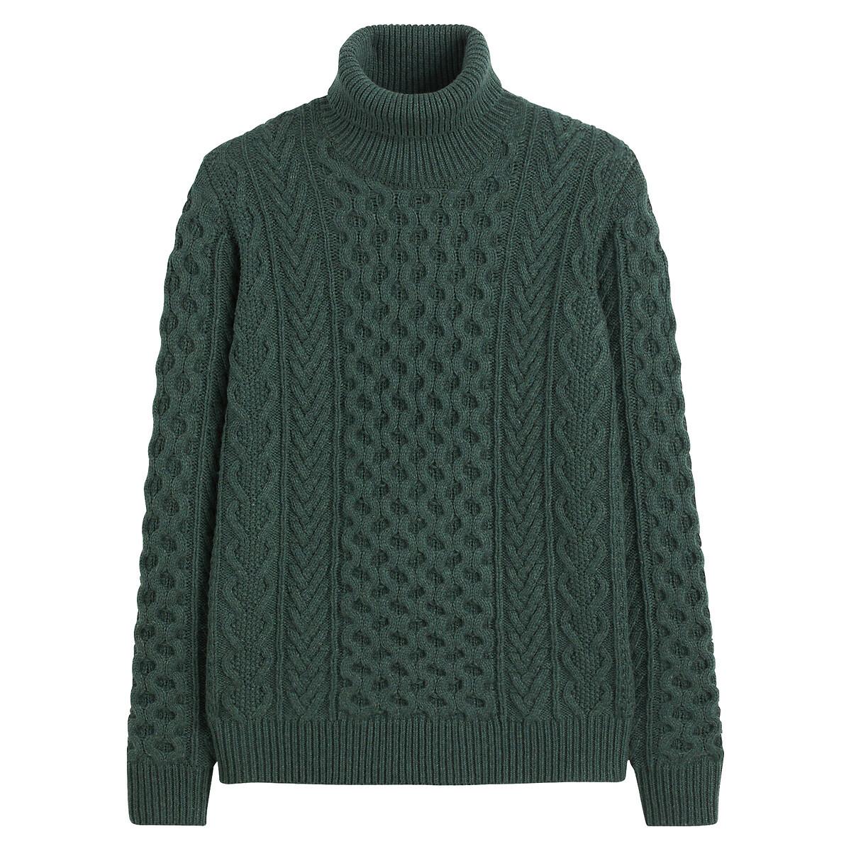 La Redoute Collections  Rollkragenpullover mit Zopfmuster 