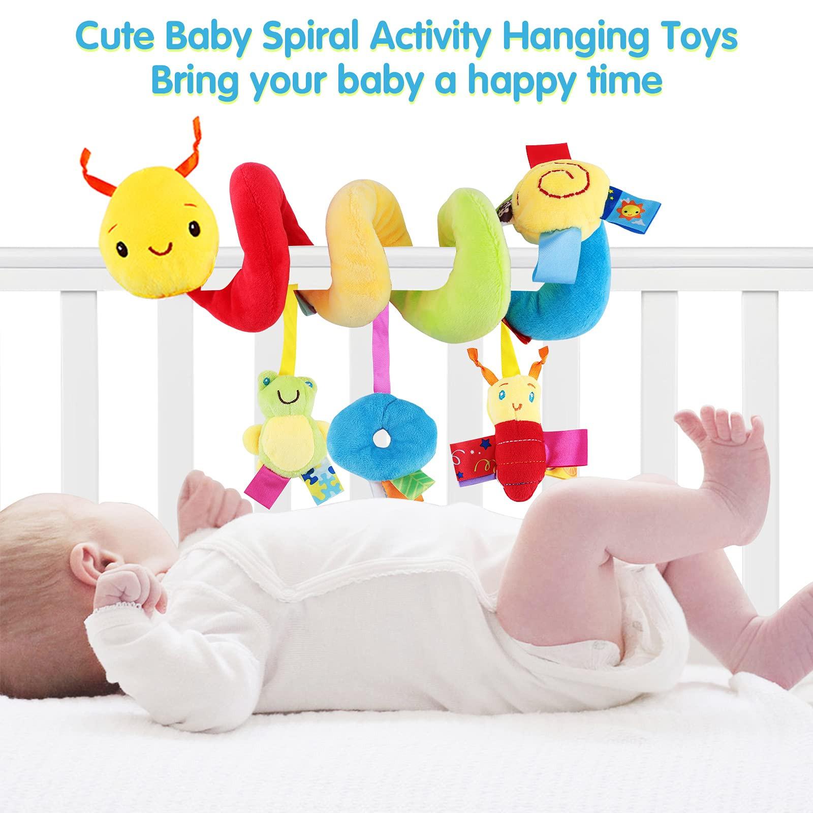 CENCERY – Jouet Spiralé Pour Poussette Et Lit Bébé – Éléphant, Miroir, étoile – Sensoriel – Dès 0 Mois