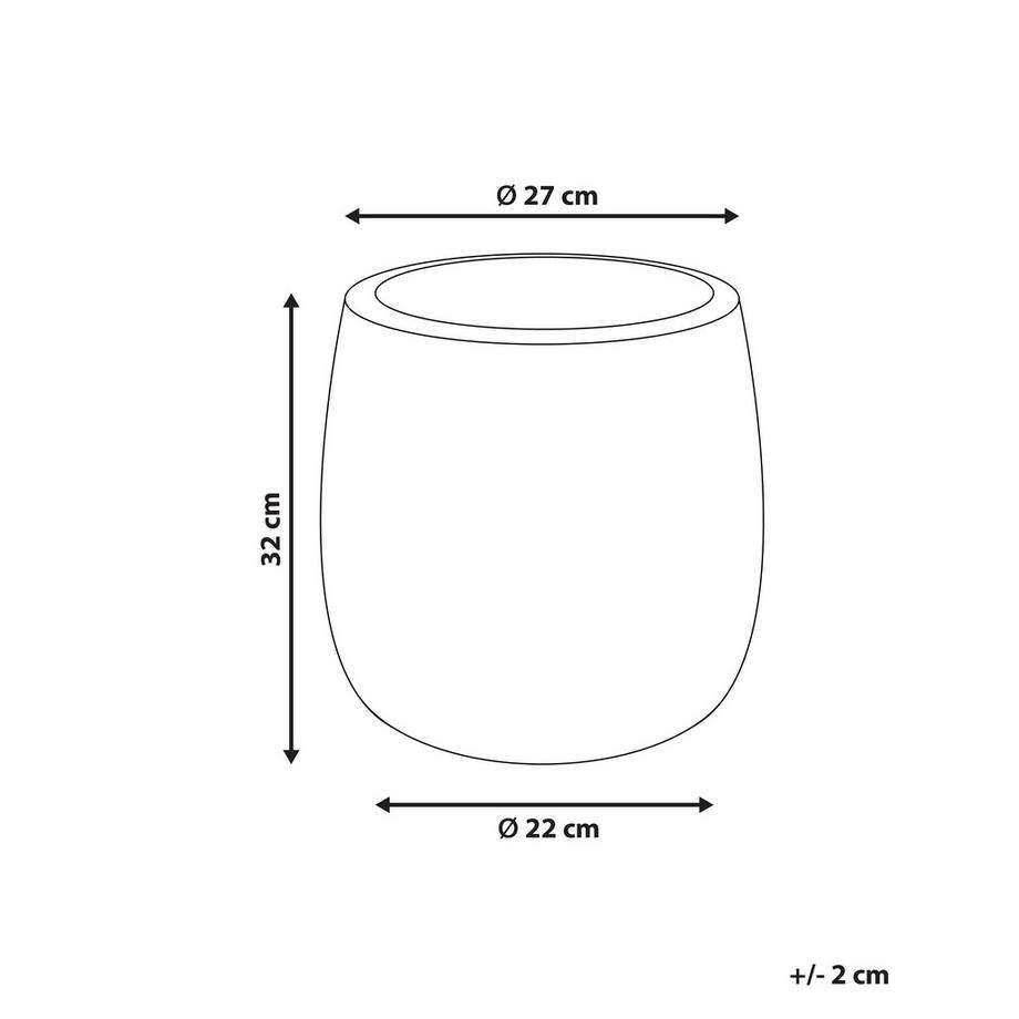 Beliani Vaso per piante en Fibra d'argilla Moderno LIVADIA  