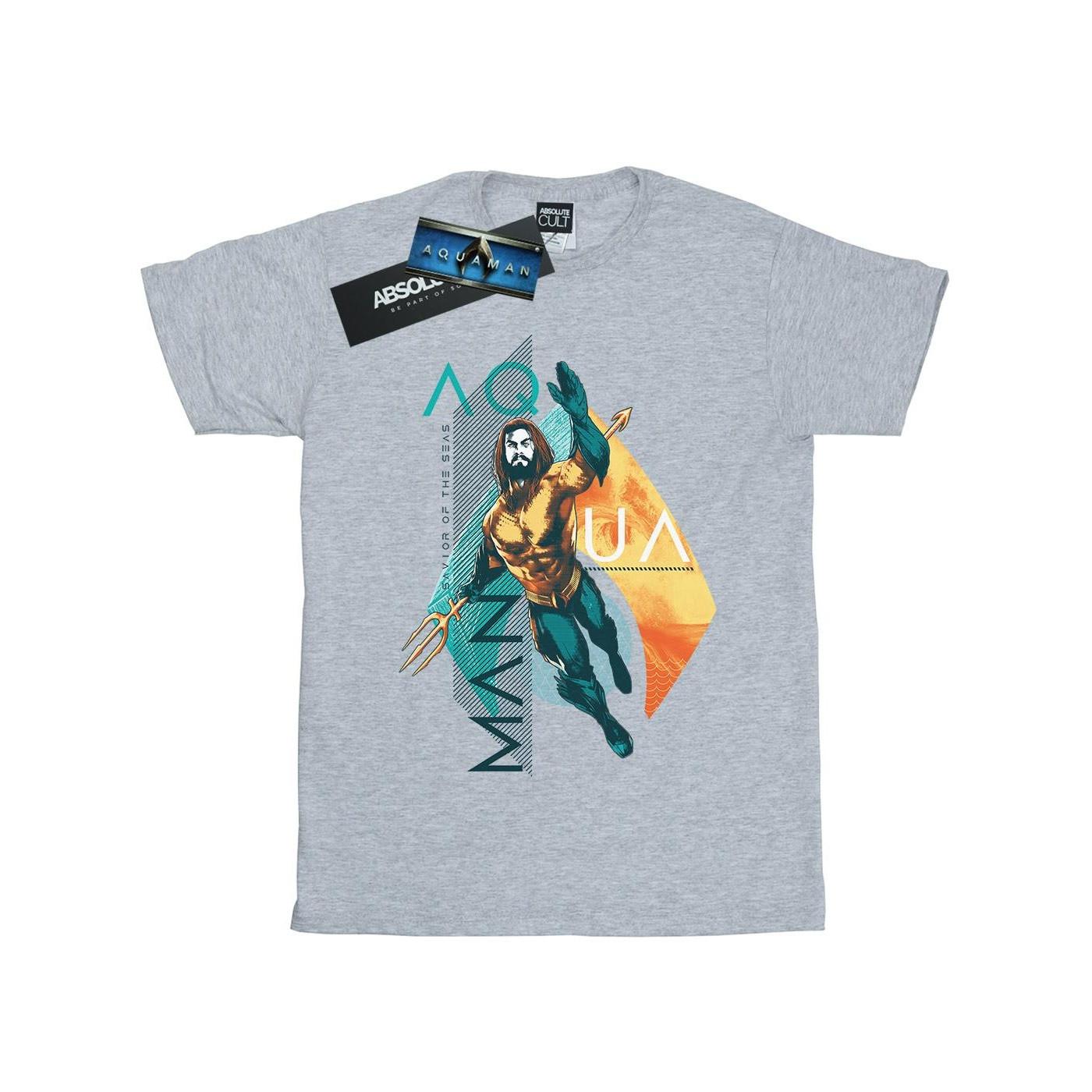 Image of Aquaman Tropical Icon Tshirt Jungen Grau 116
