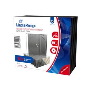 MediaRange  MediaRange BOX32 étui disque optique Boîtier DVD 1 disques Noir, Transparent 