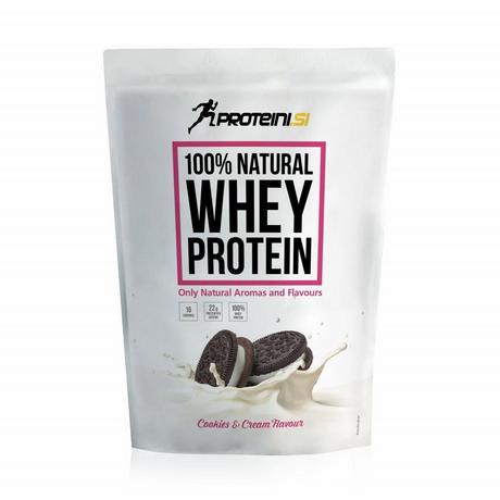 proteini  100% Natural Whey Protein Cookies & Cream 500g 