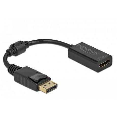 DeLock  Adapter DisplayPort 1.1 Stecker zu HDMI Buchse Passiv schwarz (0.15 m) 