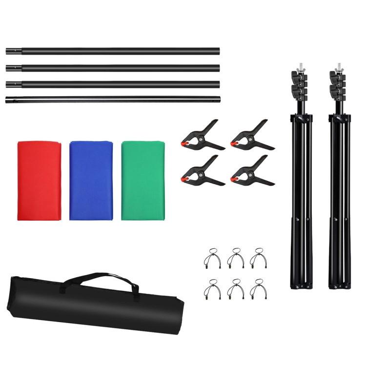 Image of PKT5205 Fotokulisse Stoff, Metall Monochromatisch Blau, Grün, Rot