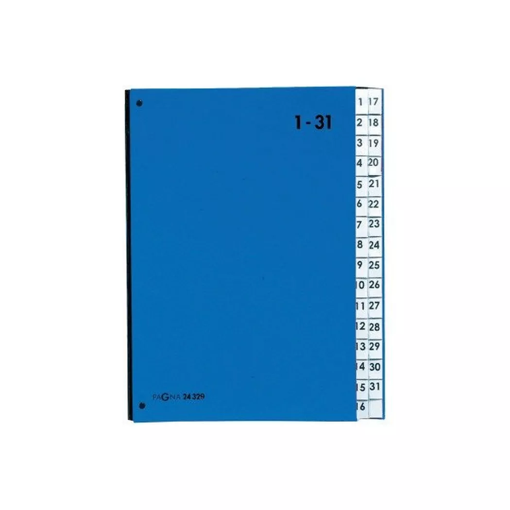 PAGNA Pultordner Color, DIN A4, 1 - 31, 31 Fächer, blau