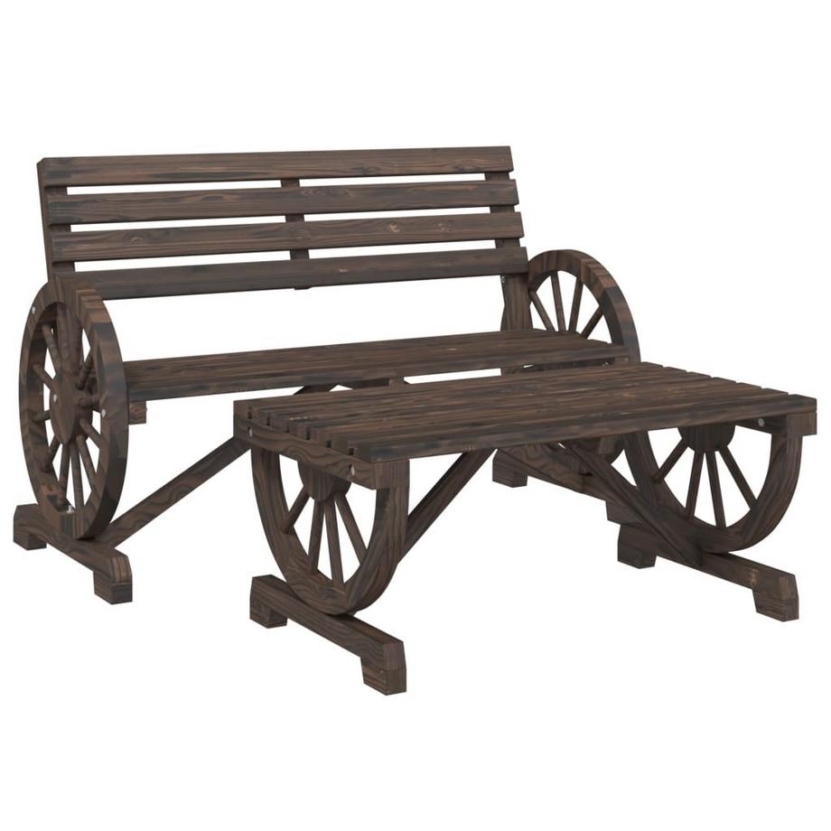 VidaXL Ensemble de salon de jardin bois  