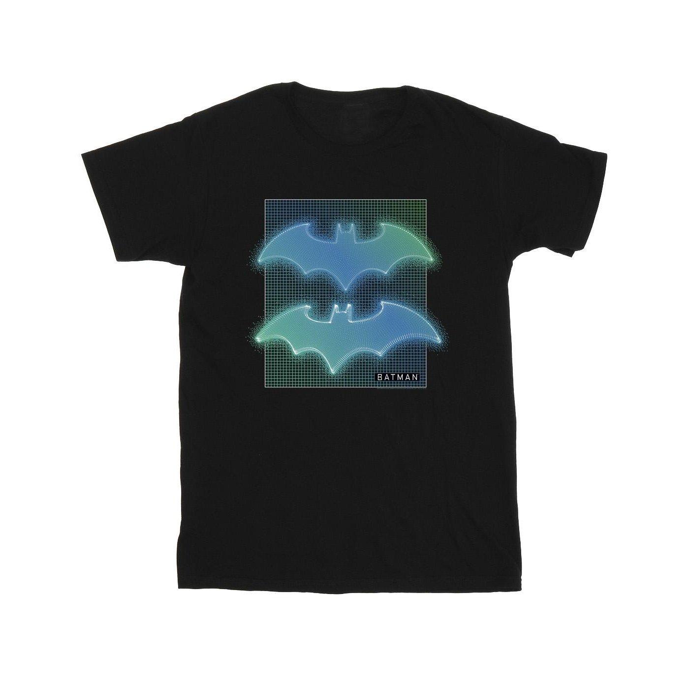Image of Batman Grid Gradient Tshirt Herren Schwarz 3XL