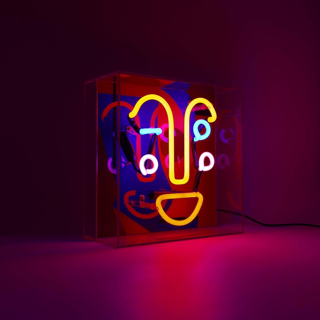 Locomocean Acryl-Box Neon - Memphis Face  