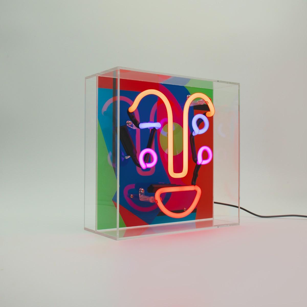 Image of Acryl-Box Neon - Memphis Face Acryl-Box Neon - Memphis Face