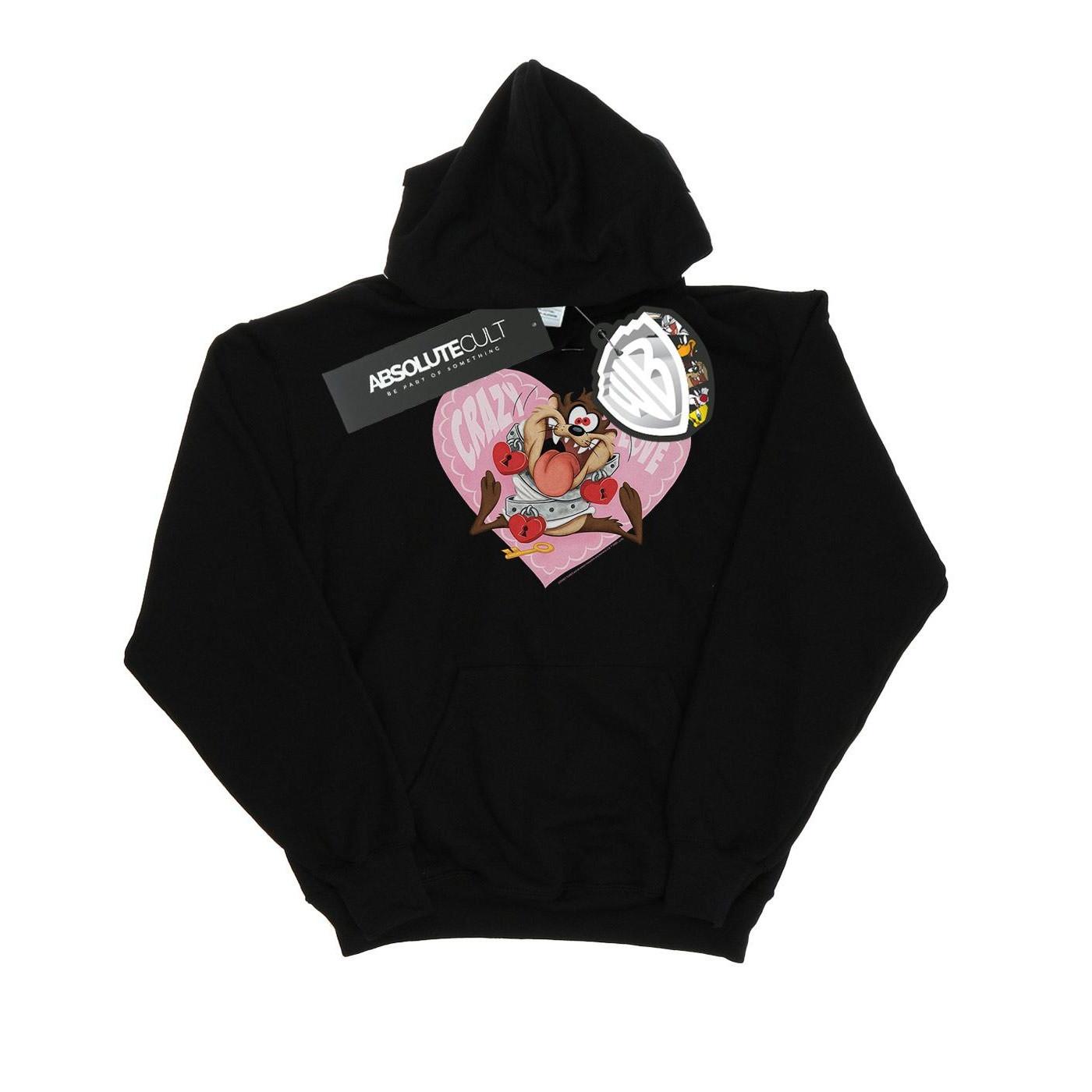 Image of Taz Valentine's Day Crazy In Love Kapuzenpullover Jungen Schwarz 128