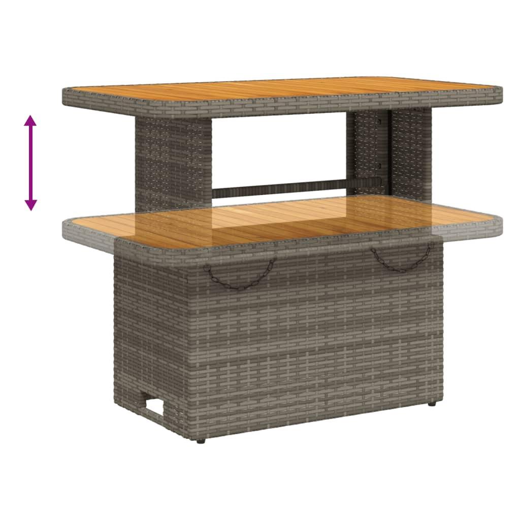 VidaXL Table de jardin rotin synthétique  