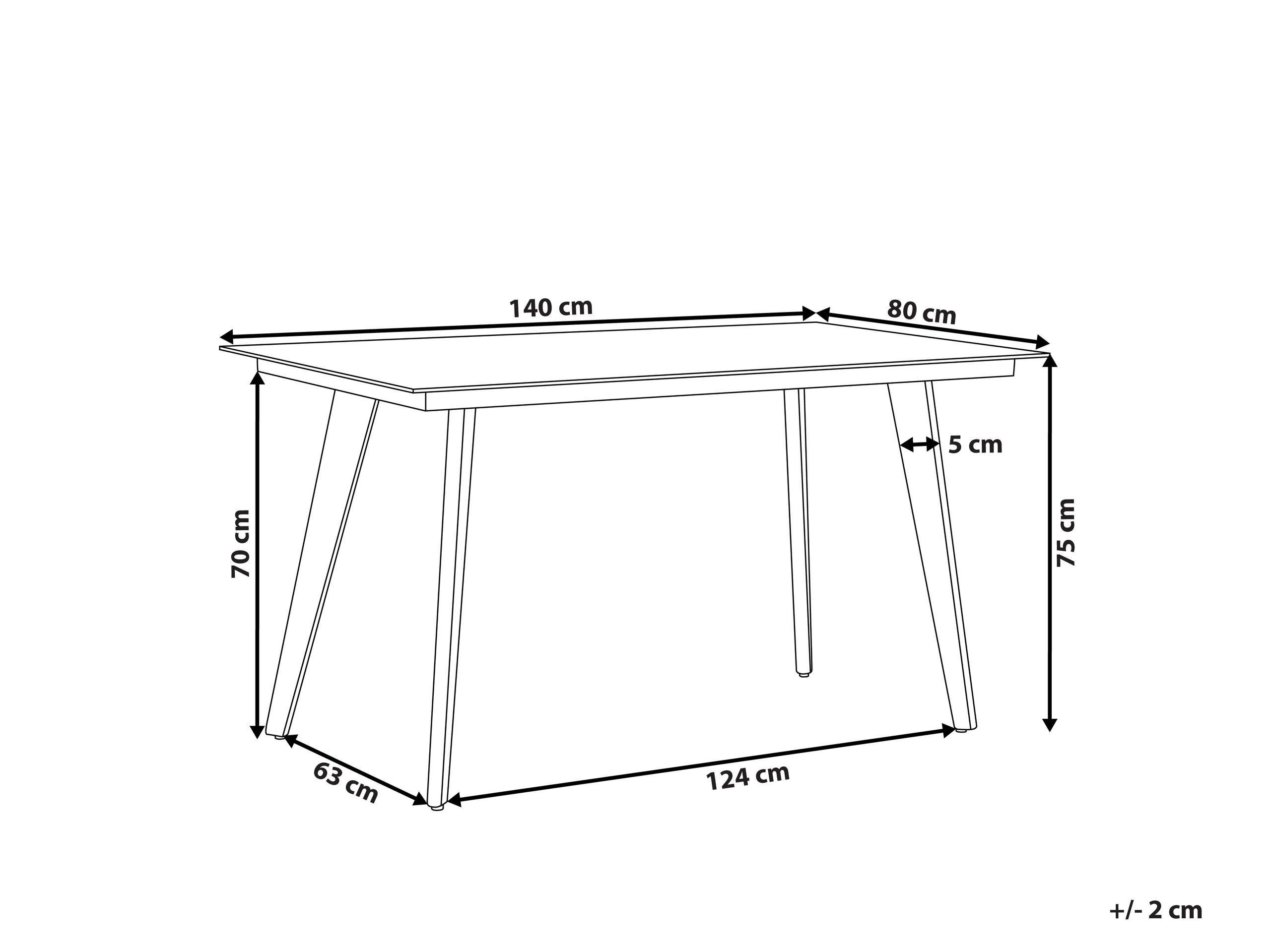 Beliani Table de salle à manger de jardin en Aluminium Rétro MILETO  