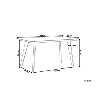 Beliani Table de jardin en Aluminium Rétro MILETO  