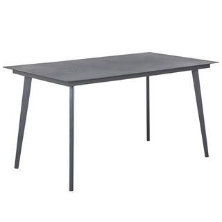 Beliani Table de salle à manger de jardin en Aluminium Rétro MILETO  