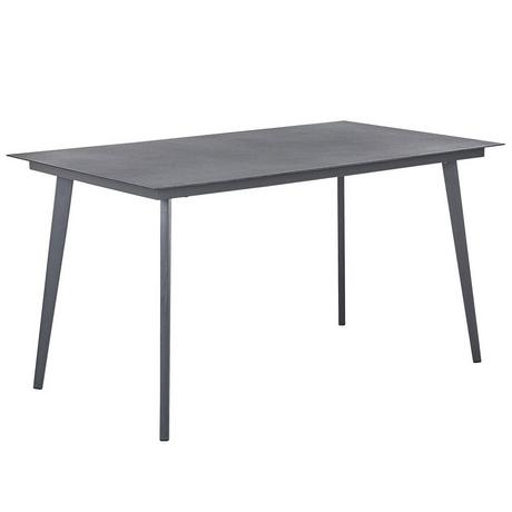 Beliani Table de salle à manger de jardin en Aluminium Rétro MILETO  
