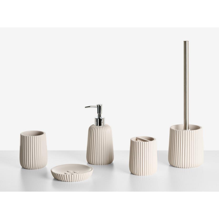 Set de 5 accessoires de salle de bain en Polyrésine Moderne POZUZO