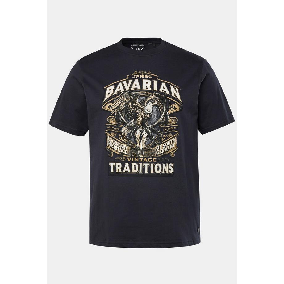 JP1880 Halbarm Trachten Print Rundhals T-Shirt  