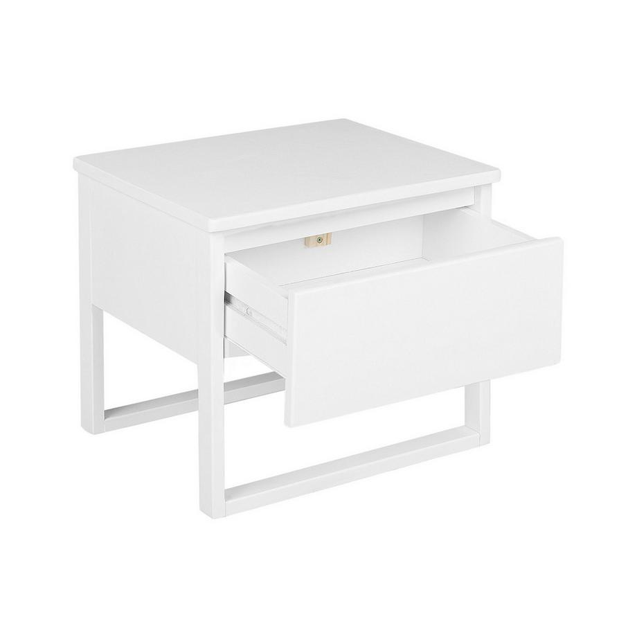 Beliani Nachttisch mit 1 Schublade aus Kiefernholz Modern GIULIA  