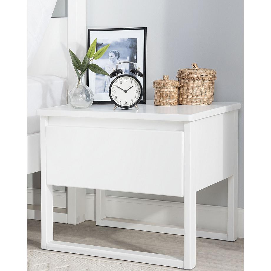 Beliani Nachttisch mit 1 Schublade aus Kiefernholz Modern GIULIA  