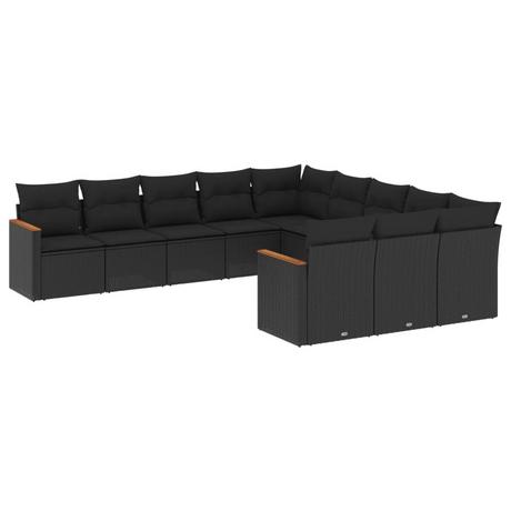 VidaXL set divano da giardino Polirattan  