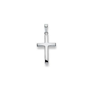 MUAU Schmuck  Pendentif croix en or blanc 750, 29x14mm 