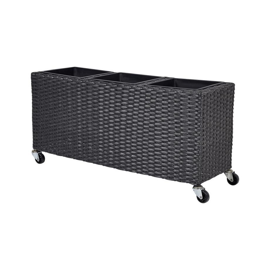 Beliani Vaso per piante en Rattan sintetico Rustico BELLIS  