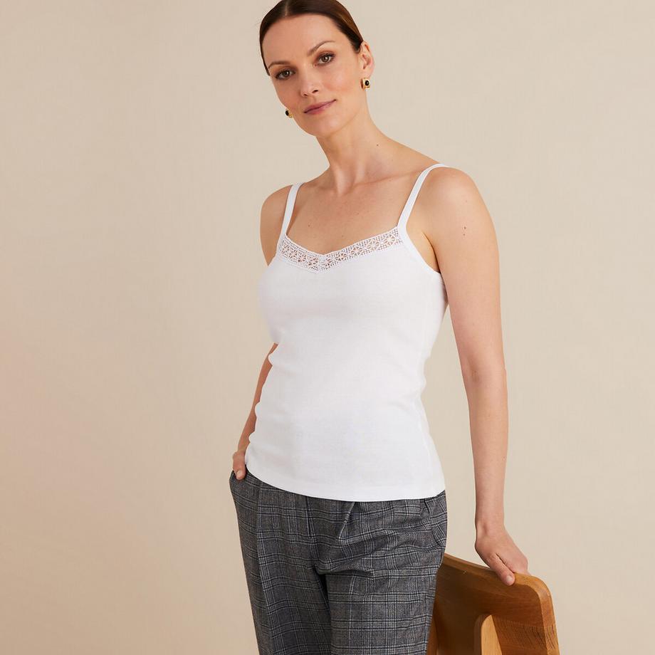 La Redoute Collections Canotta scollo a V spalline sottili  