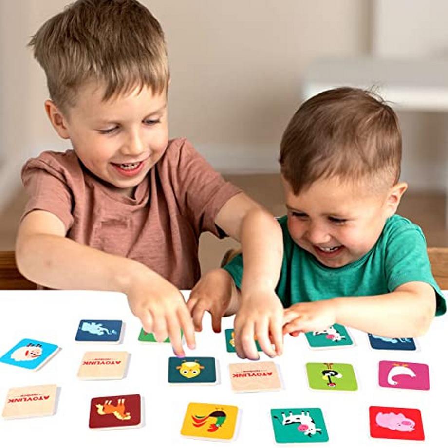 Activity-board  Hölzernes Gedächtnisspiel für Kinder Lernspiele Memo-Spiel Kartenspiel 