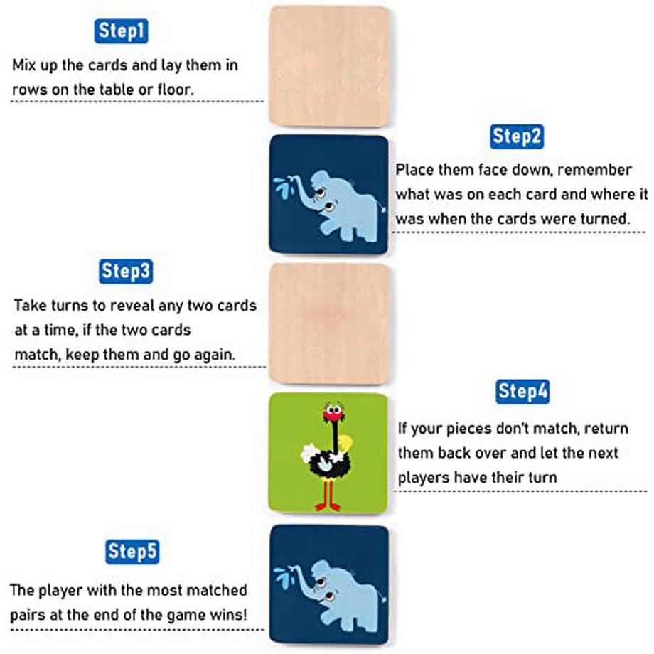 Activity-board  Hölzernes Gedächtnisspiel für Kinder Lernspiele Memo-Spiel Kartenspiel 