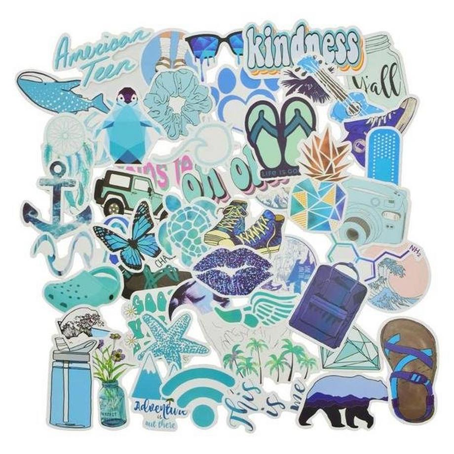 eStore 50x Autocollants et Décalcomanies - VSCO Bleu Clair  