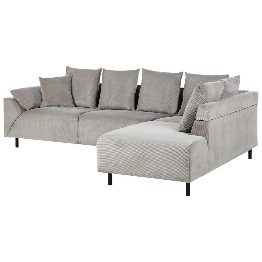 Beliani Ecksofa aus Cord  LUNNER  