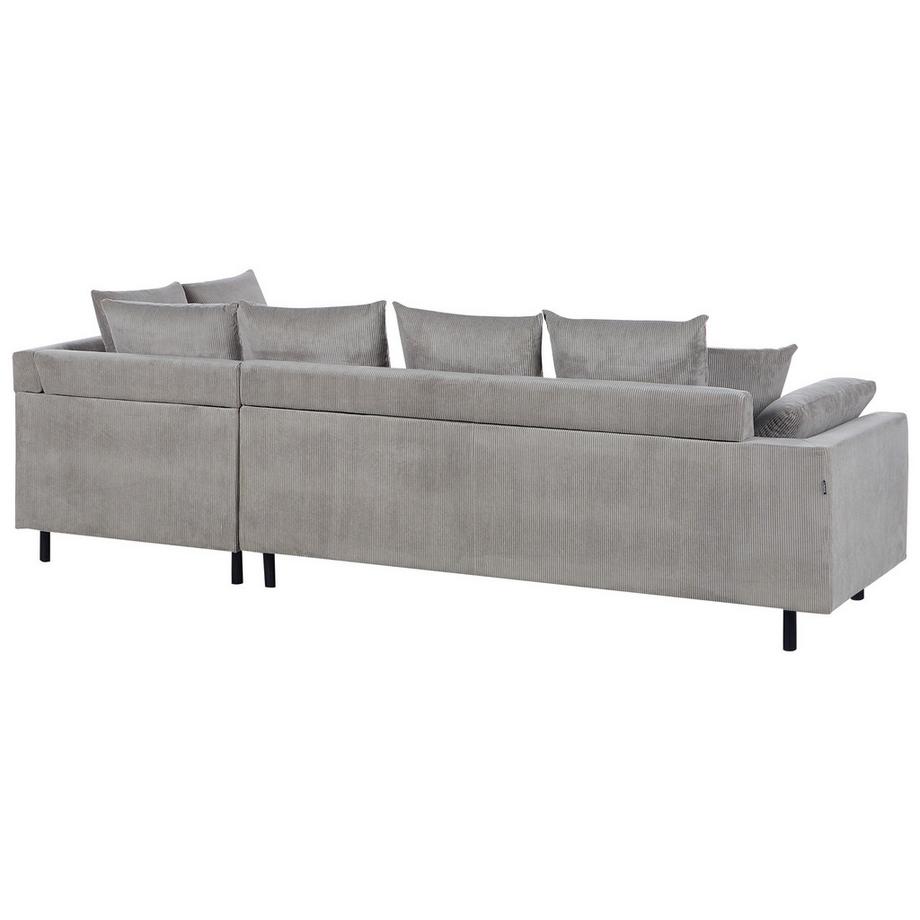Beliani Ecksofa aus Cord  LUNNER  