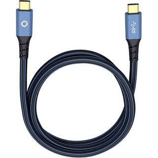 Oehlbach  Cavo USB USB 3.2 Gen1 (USB 3.0) Spina USB-C®, Spina USB-C® 1.00 m Blu contatti connettore dorati 